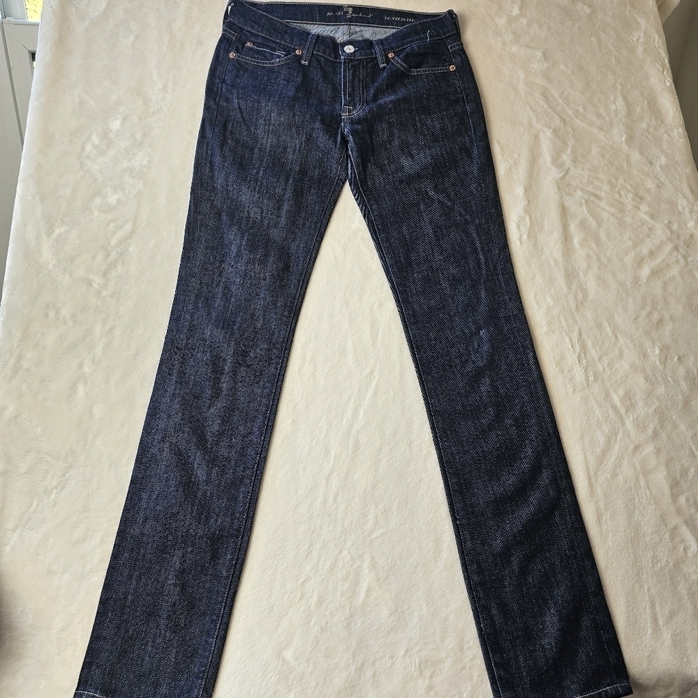 7 For All Mankind Jeans womens 27 Roxanne  Skinny Denim Dark Wash  USA Made